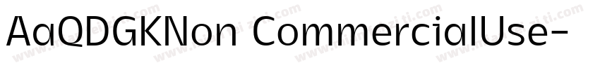 AaQDGKNon CommercialUse字体转换